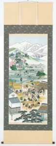 掛け軸／掛軸 農耕四季の図（西村梅渓） 【送料無料】【代引き手数料無料】