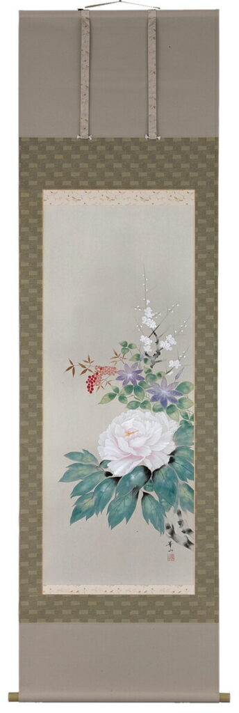 掛け軸／掛軸 四季草花（西村華山） 【送料無料】【代引き手数料無料】