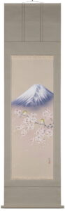 掛け軸／掛軸　桜花富士（奥田拓也）<br>【送料無料】【代引き手数料無料】