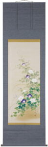 掛け軸／掛軸　朝顔（出口華凰）<br>【送料無料】【代引き手数料無料】