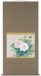 掛け軸／掛軸　牡丹（出口華凰）<br>【送料無料】【代引き手数料無料】