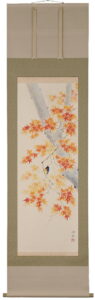 掛け軸／掛軸　紅葉（奥田吟水）<br>【送料無料】【代引き手数料無料】