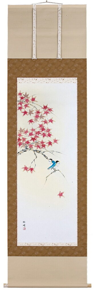 掛け軸／掛軸／かけじく 紅葉（小森松映） 【送料無料】【代引き手数料無料】
