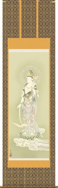 掛け軸／掛軸【観音様】 雲上観音（鈴木 翠朋） 【送料無料】【代引手数料無料】