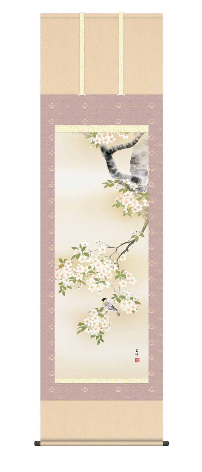 掛け軸／掛軸【春】 桜花に小鳥（近藤 玄洋） 【送料無料】【代引手数料無料】