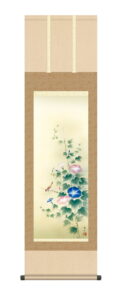 掛け軸(掛軸)【尺三幅】<br>朝顔(高見 蘭石)<br>【送料無料】【代引き手数料無料】
