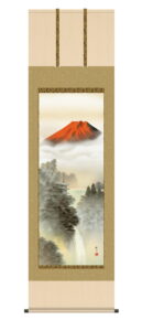 掛け軸／掛軸／かけじく【山水画】<br>富峰渓谷（狭山　観水）<br>【送料無料】【代引き手数料無料】