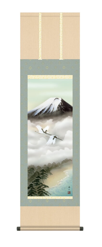 掛け軸 掛軸 富士 尺三 富士飛翔 (鈴村 秀山) 【送料無料】【代引手数料無料】
