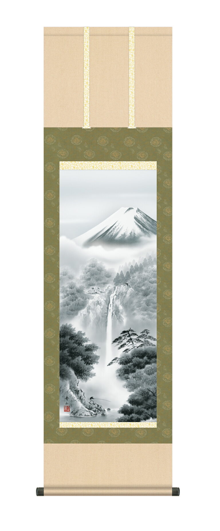 掛け軸 掛軸 富士 尺三 富士幽谷 (鈴村 秀山) 【送料無料】【代引手数料無料】