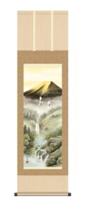 掛け軸 掛軸 富士<br>富峰玉簾(宇田川 彩悠)<br>【送料無料】【代引手数料無料】