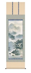 【掛け軸／掛軸／山水画】<br>紫山憧憬（伊藤　渓山）　<br>山水　年中掛け【送料無料】【代引き手数料無料】