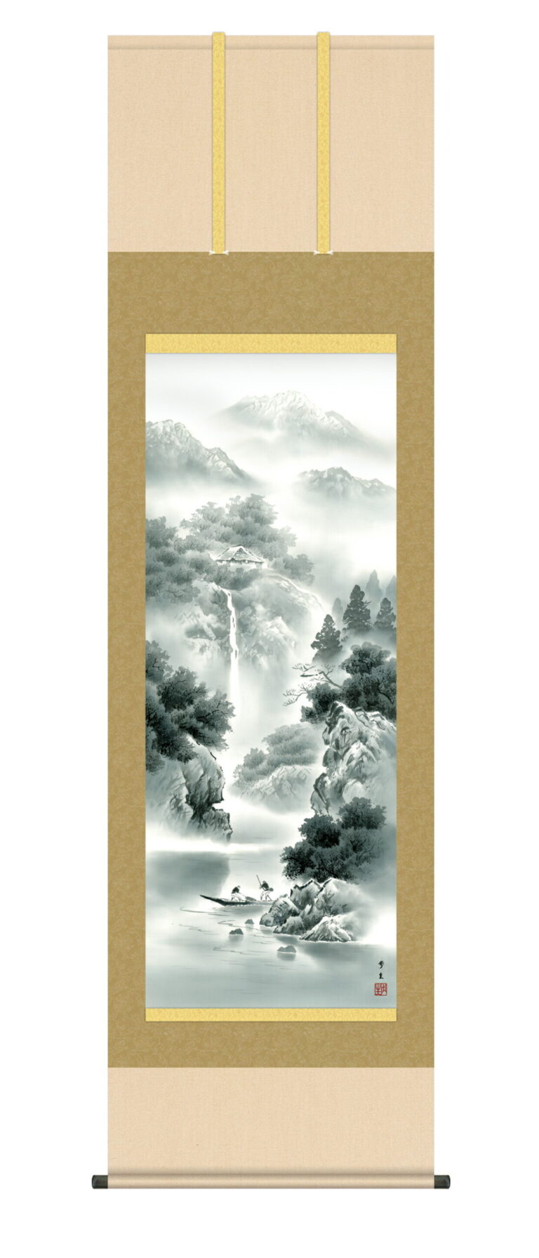 掛け軸／掛軸【山水】 蒼山水明（北山 歩生） 年中掛け 【送料無料】【代引手数料無料】