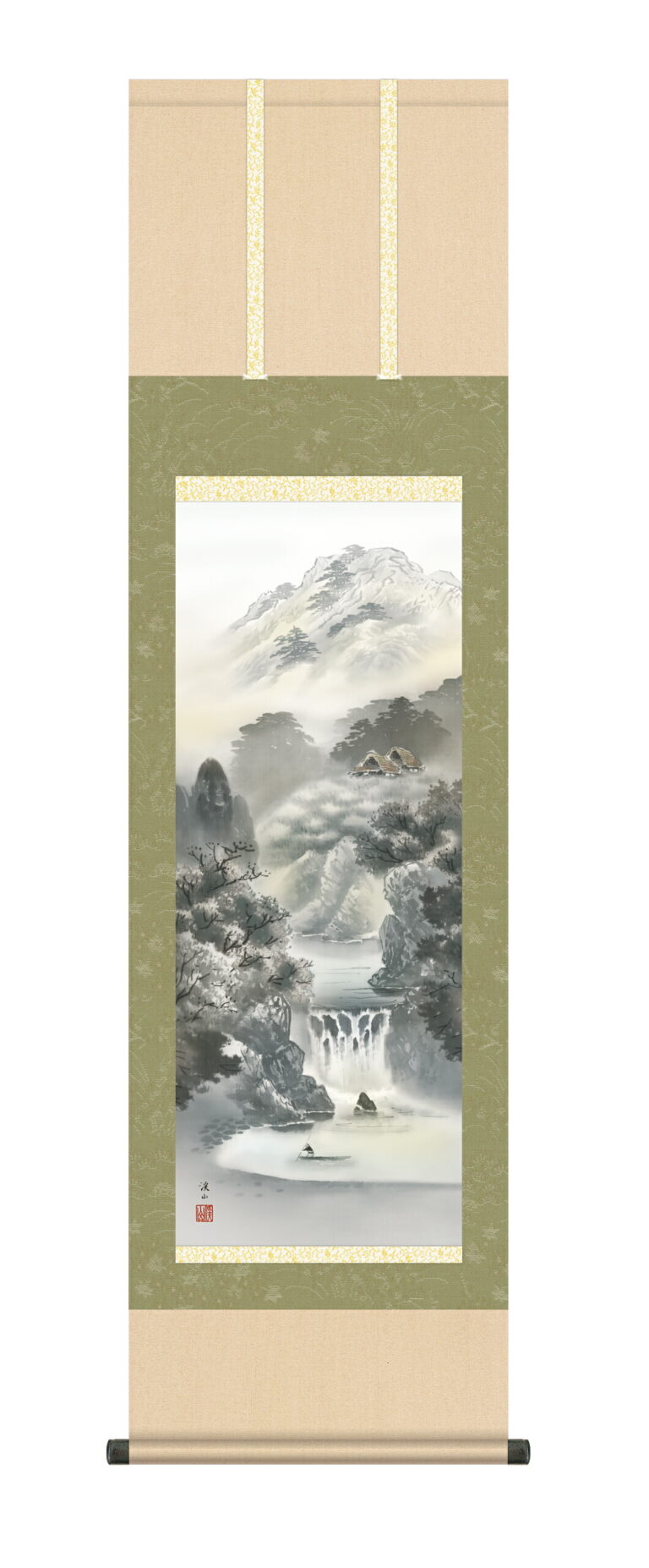 【掛け軸／掛軸／山水画】 幽山蒼流（伊藤 渓山） 【送料無料】【代引き手数料無料】