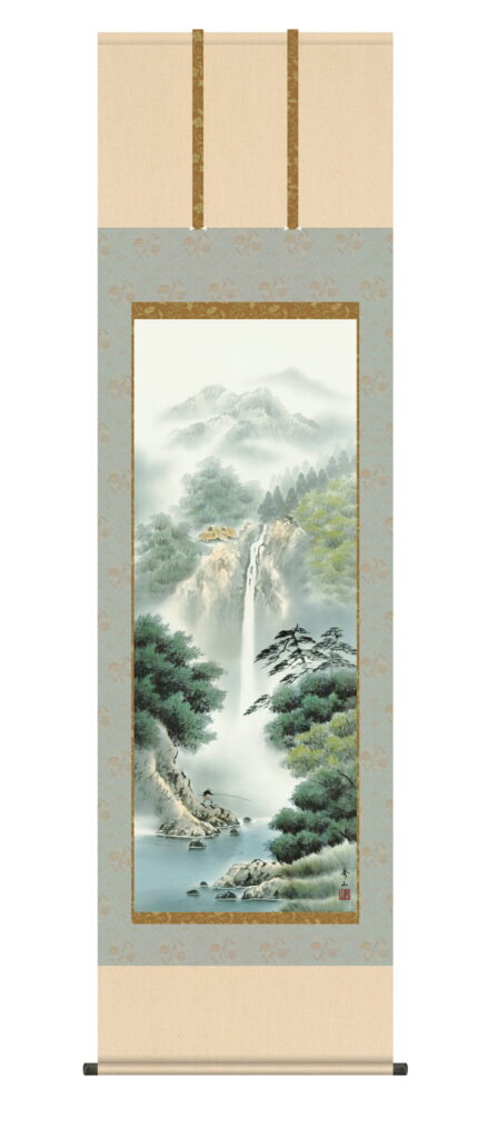 掛け軸／掛軸【山水】 幽山渓谷（鈴村 秀山） 【送料無料】【代引手数料無料】