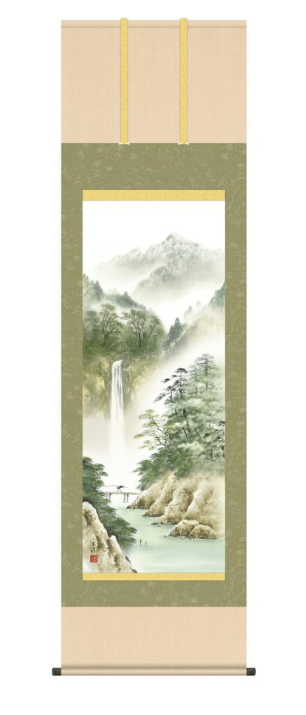 掛け軸／掛軸／かけじく【山水/尺五】 薫風蒼水（清水 玄澄） 年中掛け【送料無料】【代引き手数料無料】