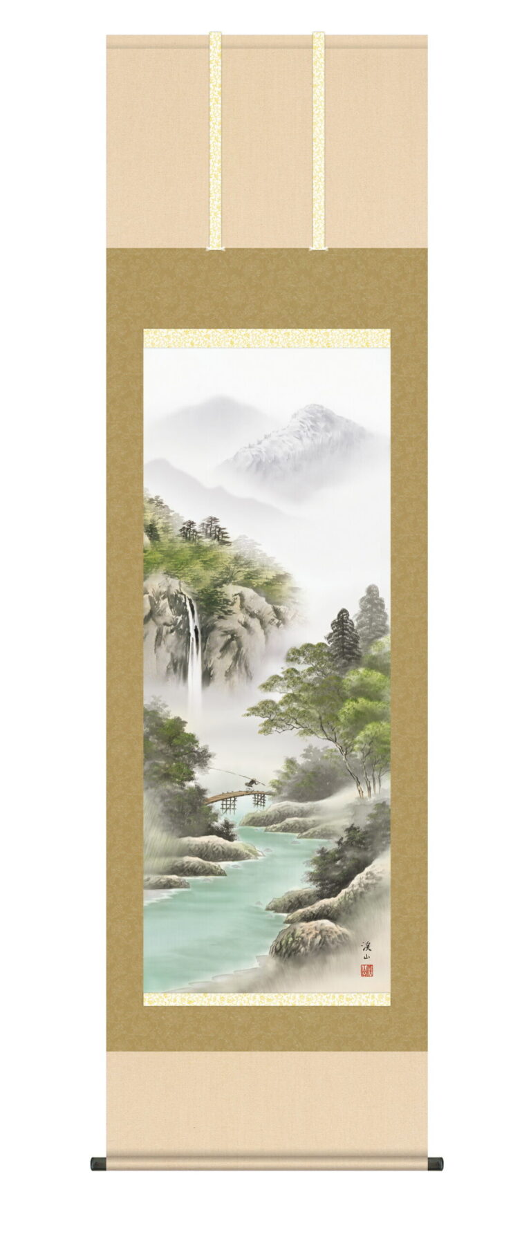 掛け軸／掛軸／かけじく【山水/尺五】 山河望郷（伊藤 渓山） 【送料無料】【代引き手数料無料】