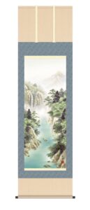 掛け軸／掛軸【山水】<br>清風水明（田口　紅洋）<br>【送料無料】【代引手数料無料】
