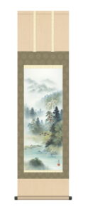 掛け軸 掛軸 【尺三幅】<br>深緑涼風(中山雪邨)<br>【送料無料】【代引手数料無料】
