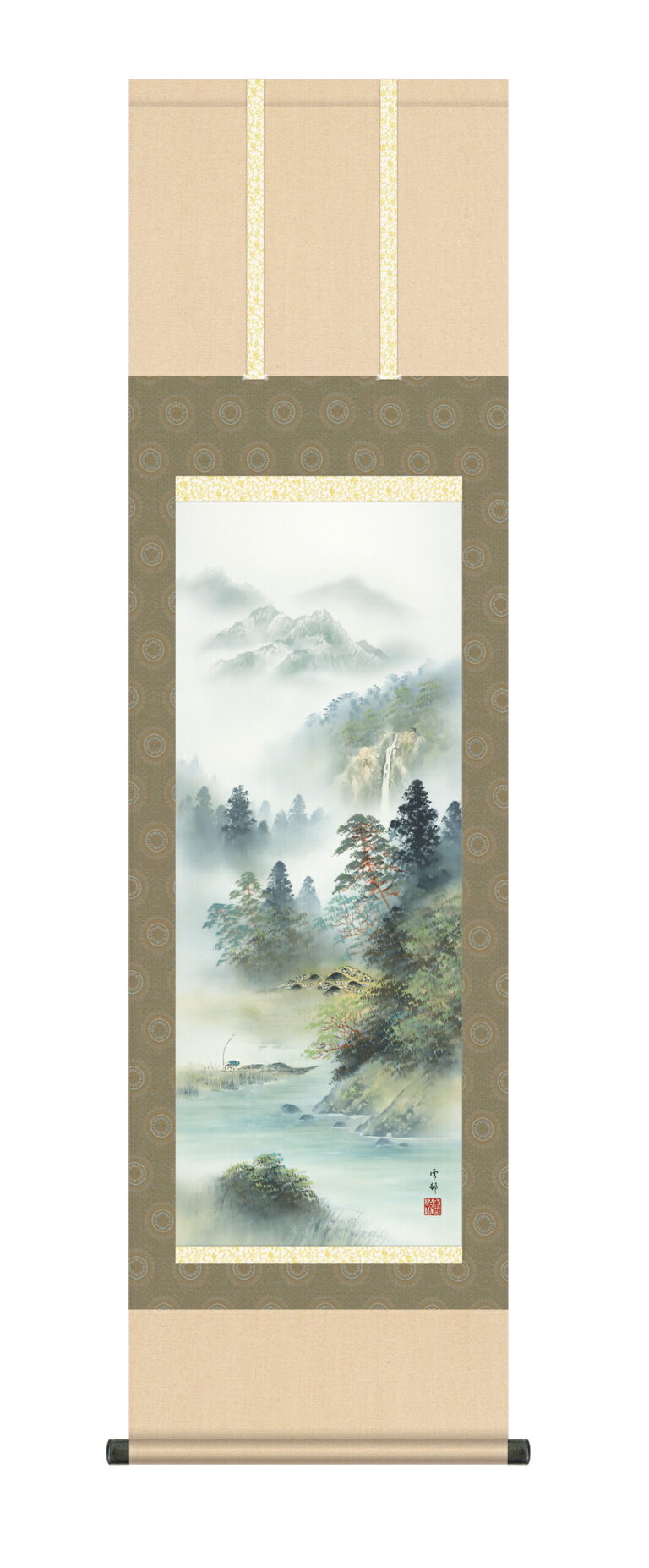 掛け軸 掛軸 【尺三幅】 深緑涼風(中山雪邨) 【送料無料】【代引手数料無料】