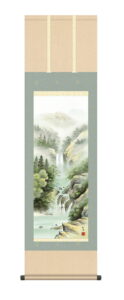 掛け軸／掛軸【山水】<br>秀麗冽瀑（田口　紅洋）<br>【送料無料】【代引手数料無料】