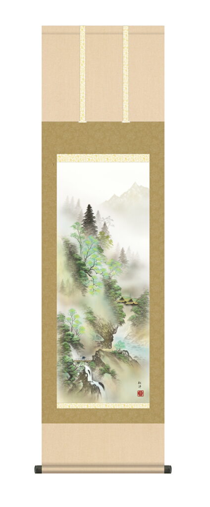 掛け軸／掛軸【山水】 山河水明（田口 紅洋） 【送料無料】【代引手数料無料】