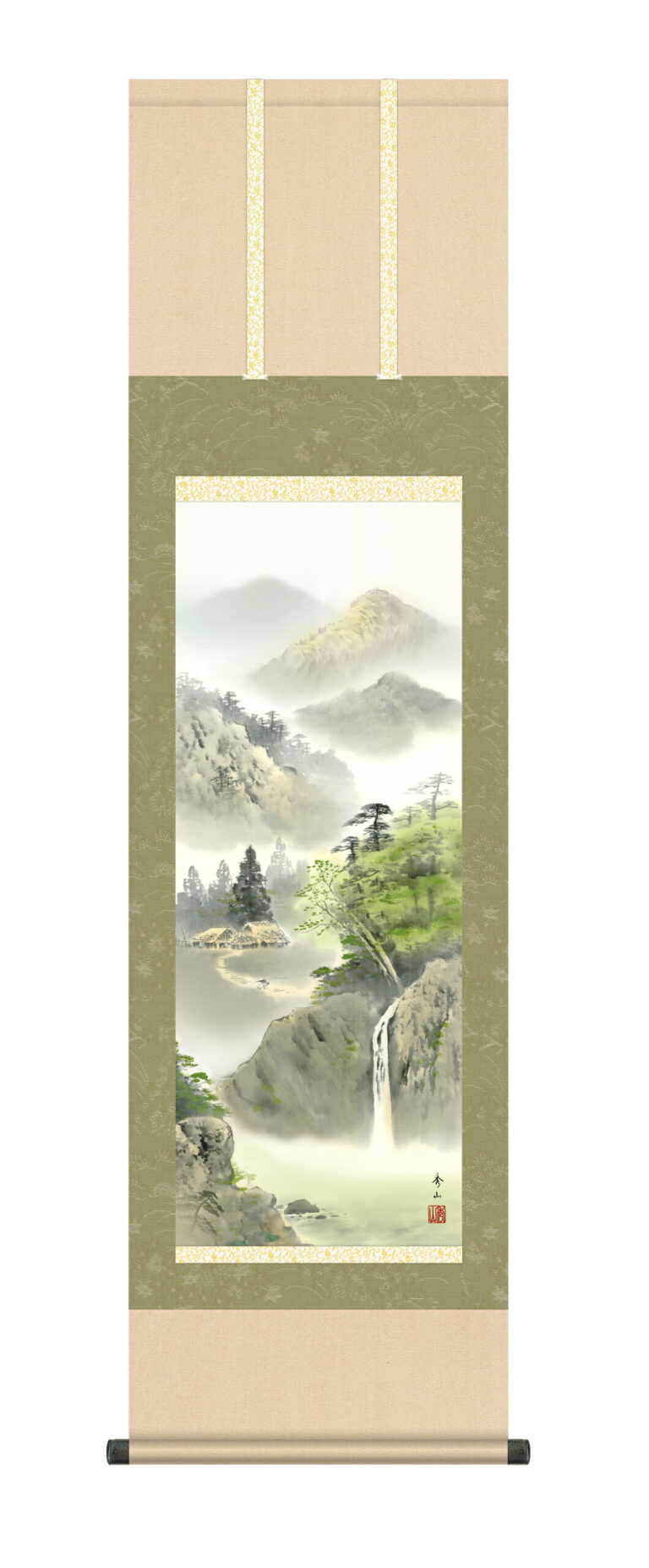 掛け軸 掛軸 年中掛け 緑風水明(鈴村秀山)【尺三幅】 【送料無料】【代引き手数料無料】