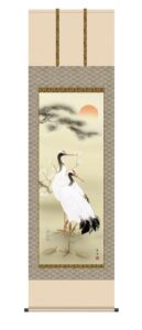 掛け軸／掛軸【鶴亀】<br>松竹梅鶴亀（小野　洋舟）<br>【送料無料】【代引手数料無料】