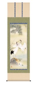 掛け軸／掛軸【鶴亀】<br>松竹梅鶴亀（鈴村　秀山）<br>【送料無料】【代引手数料無料】