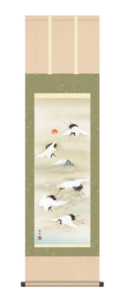 掛け軸(掛軸)【尺三幅】 富岳飛翔（長江 桂舟） 【送料無料】【代引き手数料無料】