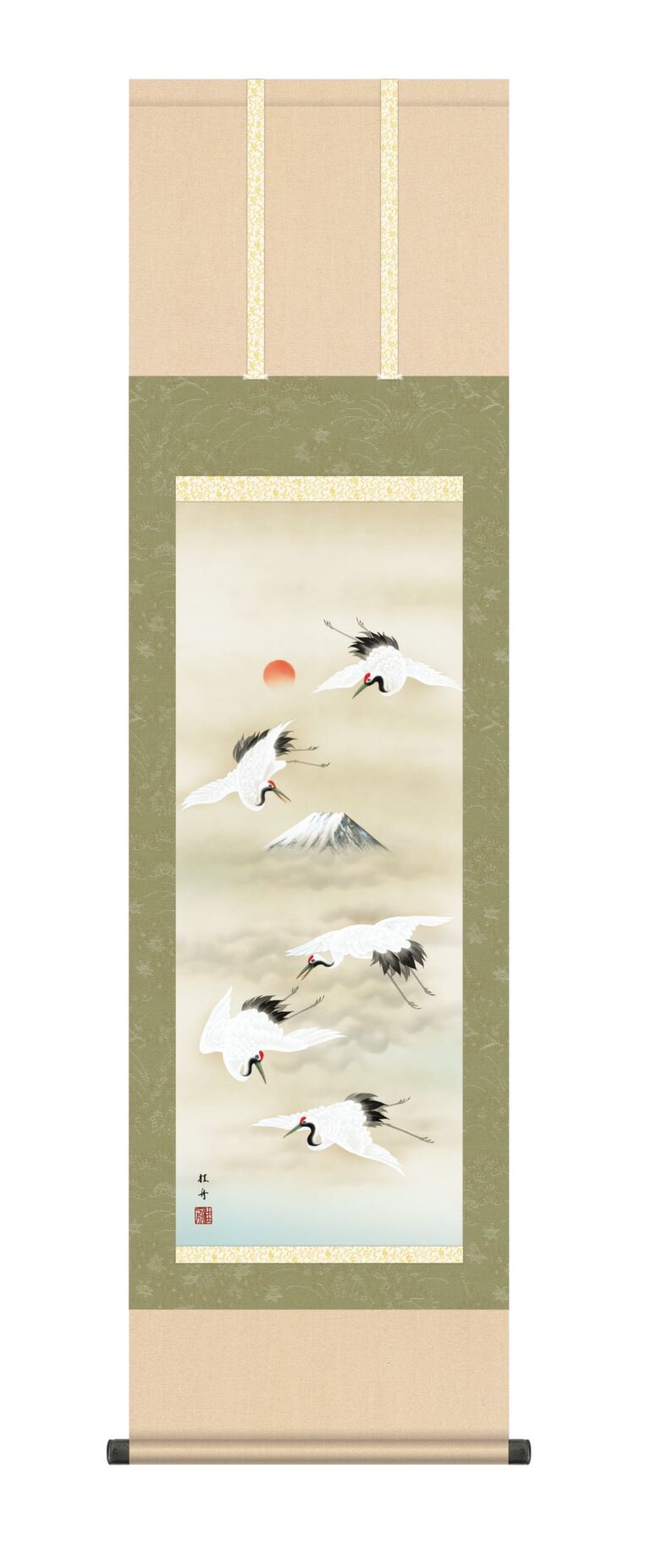 掛け軸(掛軸)【尺三幅】 富岳飛翔（長江 桂舟） 【送料無料】【代引き手数料無料】