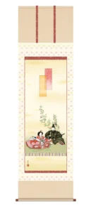 掛け軸／掛軸【お雛さま】 段雛（西尾 香悦） 桃の節句 御雛様【送料無料】【代引手数料無料】