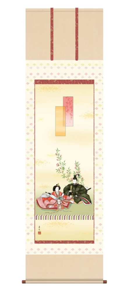 掛け軸／掛軸【お雛さま】 段雛（西尾 香悦） 桃の節句 御雛様【送料無料】【代引手数料無料】