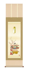 掛け軸／掛軸【お雛さま】 立雛（森山 観月） おひなさま 桃の節句 3月3日【送料無料】【代引手数料無料】