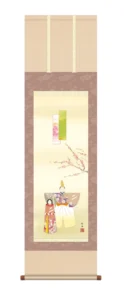 掛け軸／掛軸【お雛さま】【尺三】 立雛（長江 桂舟） 桃の節句 お祝い【送料無料】【代引手数料無料】