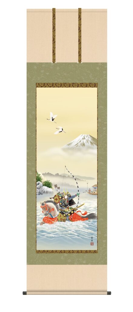 掛け軸／掛軸【端午の節句】 波上武者 （石田 芳園） 家運隆盛 端午の節句 武者 【送料無料】【代引き手数料無料】