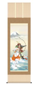 掛け軸／掛軸【武者・節句】<br>波上武者（榎本　東山）<br>　端午の節句　学業成就　武者【送料無料】【代引手数料無料】