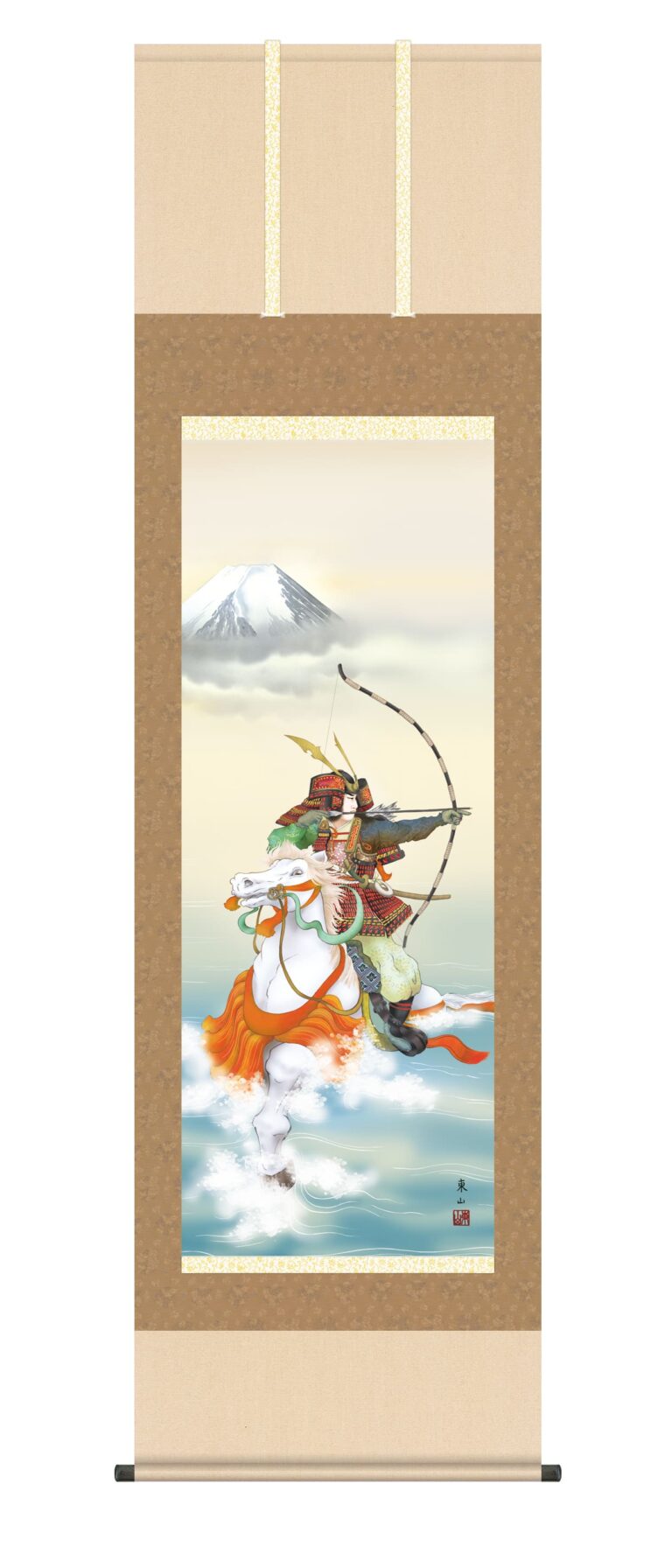 掛け軸／掛軸【武者・節句】 波上武者（榎本 東山） 端午の節句 学業成就 武者【送料無料】【代引手数料無料】