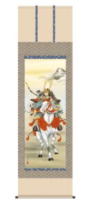 掛け軸／掛軸【武者・節句】<br>白馬武者（長江　桂舟）<br>　端午の節句　武者【送料無料】【代引手数料無料】