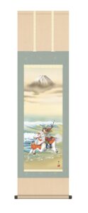掛け軸／掛軸【武者・節句】<br>【尺三】白馬武者（榎本　東山）<br>　端午の節句　男の子　吉祥軸　初節句【送料無料】【代引手数料無料】