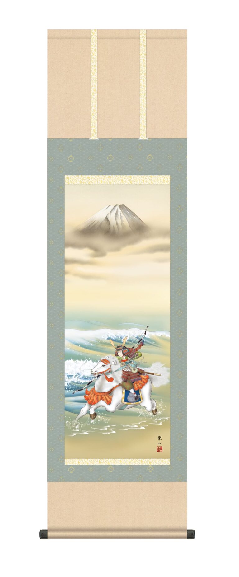 掛け軸／掛軸【武者・節句】 【尺三】白馬武者（榎本 東山） 端午の節句 男の子 吉祥軸 初節句【送料無料】【代引手数料無料】