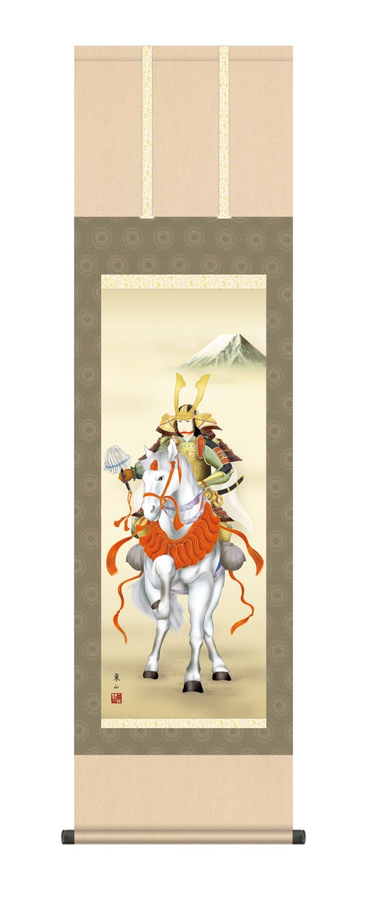 掛け軸／掛軸【武者・節句】 【尺三】白馬武者（榎本 東山） 端午の節句 男の子 吉祥軸 初節句【送料無料】【代引手数料無料】