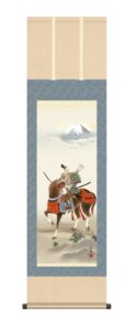 掛け軸(掛軸)【尺三】<br>馬上武者（鈴木　翠朋）<br>　端午の節句　初節句　男の子　武者【送料無料】【代引手数料無料】