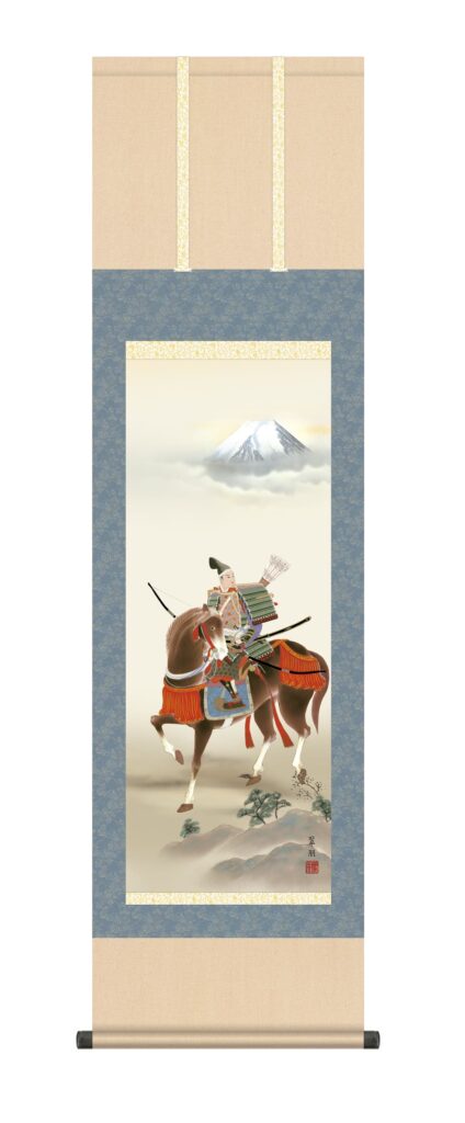 掛け軸(掛軸)【尺三】 馬上武者（鈴木 翠朋） 端午の節句 初節句 男の子 武者【送料無料】【代引手数料無料】