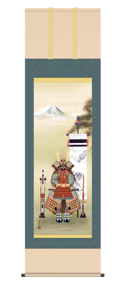 掛け軸／掛軸【慶祝】 大将鎧兜（小野 洋舟） 端午の節句 鎧 兜 大将 学業成就【送料無料】【代引手数料無料】