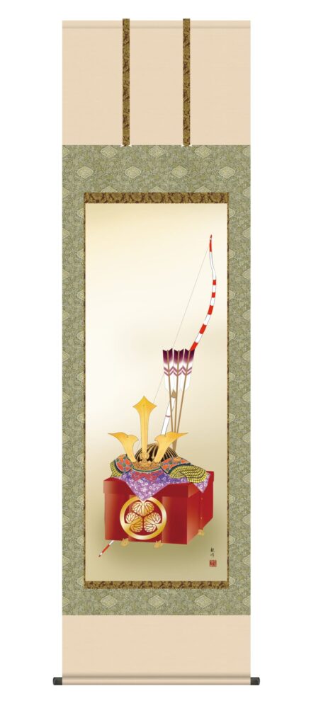 掛け軸／掛軸【節句】 兜と菖蒲（山村 観峰） 端午の節句 行事飾り 兜 【送料無料】【代引手数料無料】