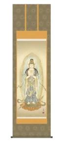 掛け軸 掛軸 観音様 聖観音（中山 雪邨） 仏事画 行事飾り 観音 送料無料 代引手数料無料