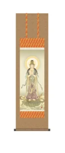 掛け軸(掛軸 かけじく)【尺三幅】 聖観音（中山 雪邨） 行事飾り 仏事画 観音【送料無料】【代引き手数料無料】