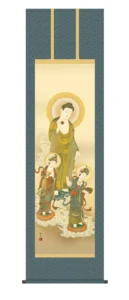 掛け軸／掛軸（かけじく）【仏書画】 阿弥陀三尊佛（浮田 秋水） 仏事画 行事飾り【送料無料】【代引き手数料無料】