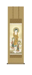掛け軸 掛軸 阿弥陀如来 阿弥陀三尊佛(高畠 周峰)【尺三】 仏事画 行事飾り【送料無料】【代引手数料無料】