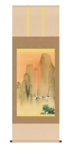 掛け軸(掛軸)【尺五】 蓬莱図（ほうらいず）（速水御舟）【複製】 名画 複製 日本製 速水 御舟 仙人 鶴 【送料無料】【代引き手数料無料】